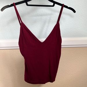 Burgundy, soft, stretchy crop top from Brandy Melville just got back from here